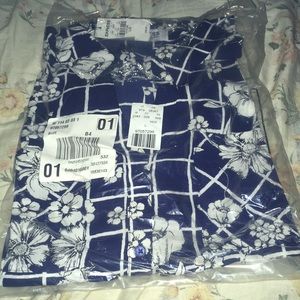 Express Portofino Floral Grid Print